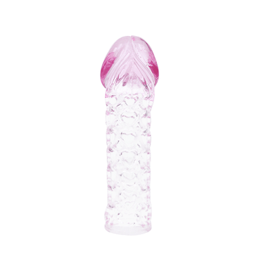Guaina in Rete TPR Trasparente e Rosa per Il Pene - 11,7 x3,6 cm